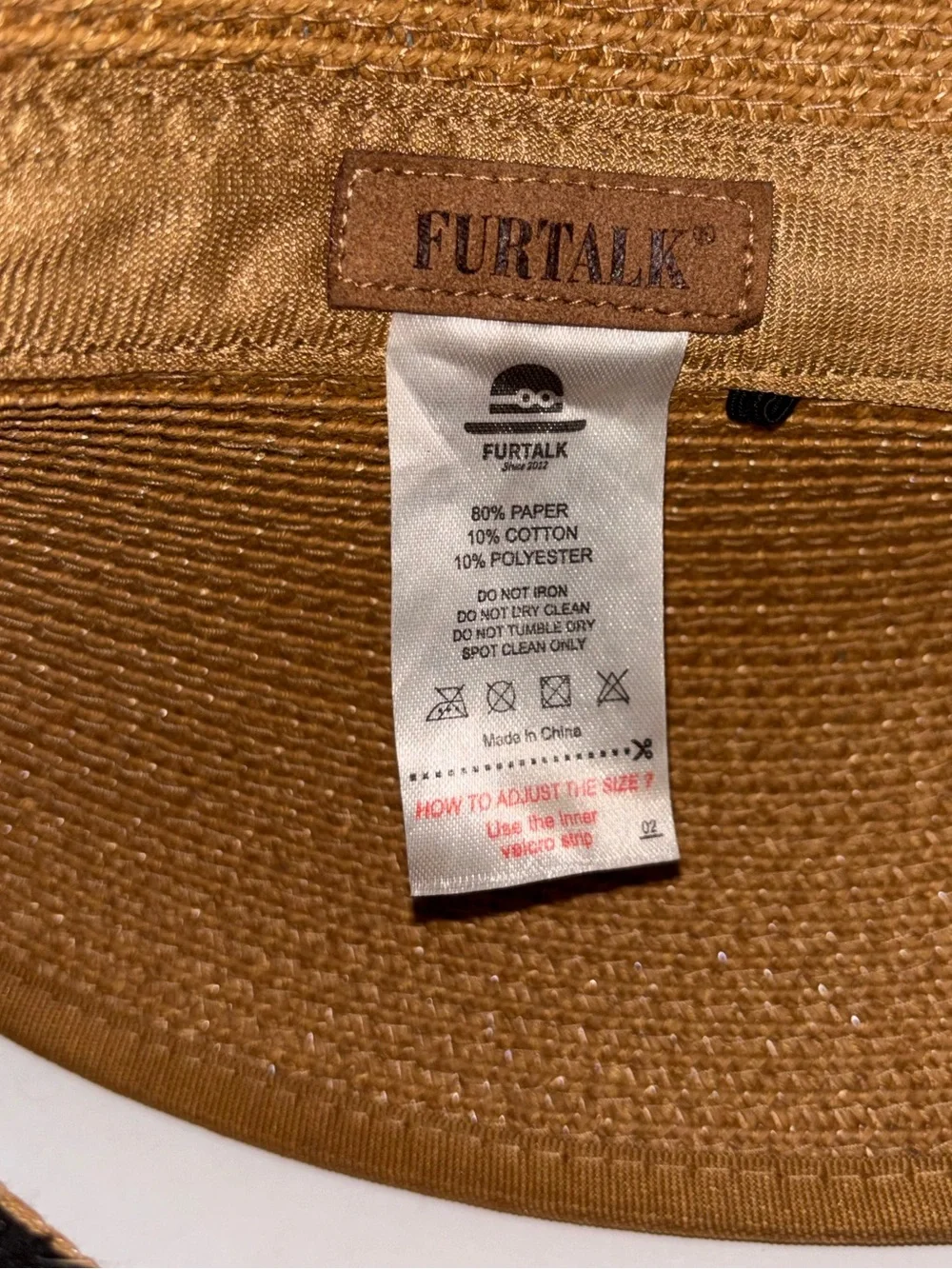 Furtalk Brown Wide Brim Visor Sun Hat